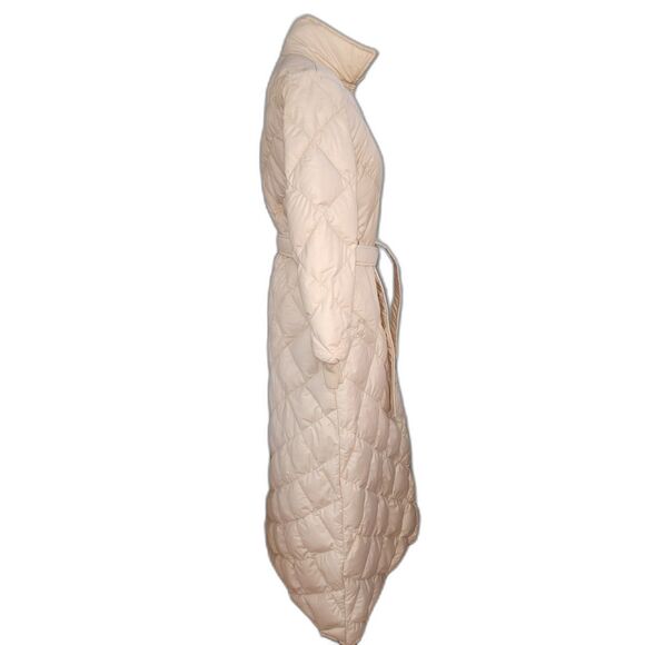 Vintage Eddie Bauer Beige Quilted Down Filled Duster Robe Size S - Picture 3 of 13